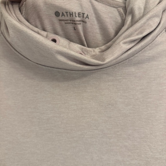 Athleta Uptempo Hoodie Pink Purple Size Large Heathered Athleisure Pullover - Picture 3 of 4